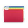 Smead Hanging File Folder, Assorted Colors, PK25, Tab Cut: 1/5 64159